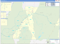 Sevier County, UT Digital Map Basic Style