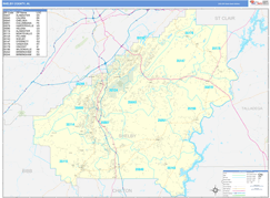 Shelby County, AL Digital Map Basic Style