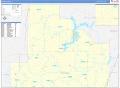 Shelby County, IL Digital Map Basic Style