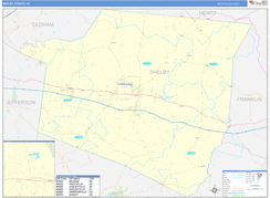 Shelby County, KY Digital Map Basic Style