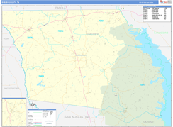 Shelby County, TX Digital Map Basic Style