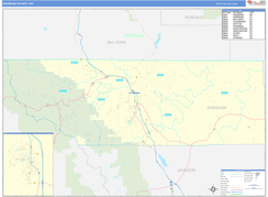 Sheridan County, WY Digital Map Basic Style