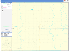Sherman County, KS Digital Map Basic Style