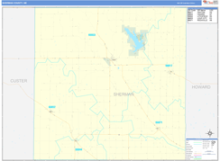 Sherman County, NE Digital Map Basic Style