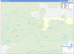 Sierra County, CA Digital Map Basic Style