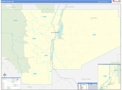 Sierra County, NM Digital Map Basic Style