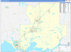 Solano County, CA Digital Map Basic Style