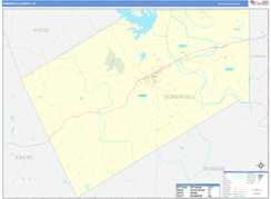 Somervell County, TX Digital Map Basic Style