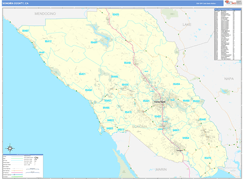 Sonoma County, CA Digital Map Basic Style