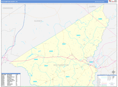 Southampton County, VA Digital Map Basic Style