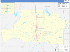 Spalding County, GA Digital Map Basic Style