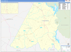Stanly County, NC Digital Map Basic Style