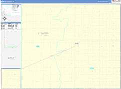 Stanton County, KS Digital Map Basic Style