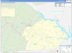 Stephens County, GA Digital Map Basic Style