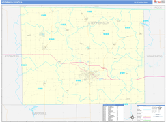 Stephenson County, IL Digital Map Basic Style