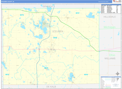 Steuben County, IN Digital Map Basic Style