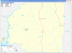 Stewart County, GA Digital Map Basic Style