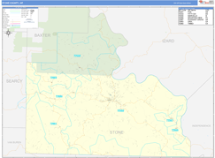 Stone County, AR Digital Map Basic Style
