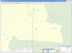 Stone County, MS Digital Map Basic Style