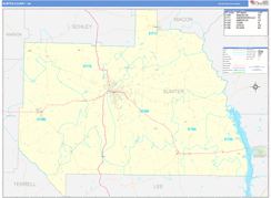 Sumter County, GA Digital Map Basic Style