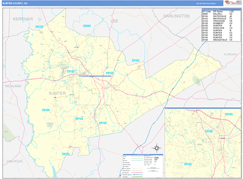 Sumter County, SC Digital Map Basic Style