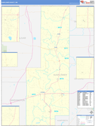 Sunflower County, MS Digital Map Basic Style