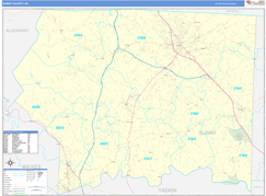 Surry County, NC Digital Map Basic Style
