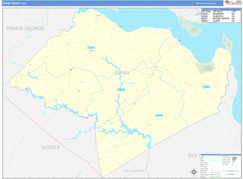 Surry County, VA Digital Map Basic Style
