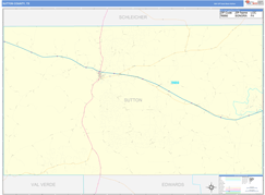 Sutton County, TX Digital Map Basic Style