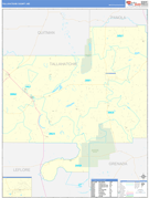 Tallahatchie County, MS Digital Map Basic Style