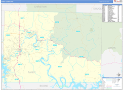 Taney County, MO Digital Map Basic Style