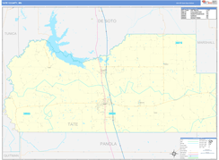 Tate County, MS Digital Map Basic Style