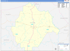 Taylor County, GA Digital Map Basic Style