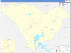 Taylor County, KY Digital Map Basic Style