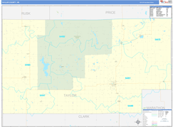 Taylor County, WI Digital Map Basic Style