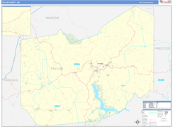 Taylor County, WV Digital Map Basic Style