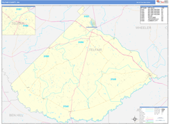 Telfair County, GA Digital Map Basic Style