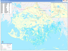 Terrebonne Parish (County), LA Digital Map Basic Style