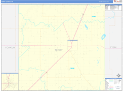 Terry County, TX Digital Map Basic Style