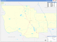 Teton County, MT Digital Map Basic Style