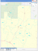 Texas County, MO Digital Map Basic Style