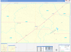 Texas County, OK Digital Map Basic Style
