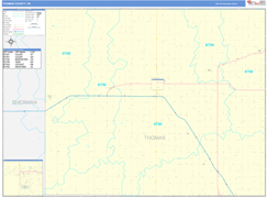 Thomas County, KS Digital Map Basic Style