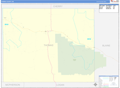 Thomas County, NE Digital Map Basic Style