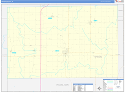 Tipton County, IN Digital Map Basic Style