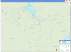 Towns County, GA Digital Map Basic Style