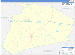 Treutlen County, GA Digital Map Basic Style