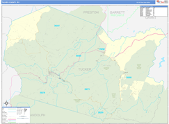 Tucker County, WV Digital Map Basic Style