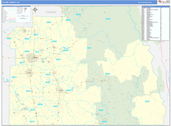 Tulare County, CA Digital Map Basic Style
