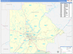 Tuscaloosa County, AL Digital Map Basic Style